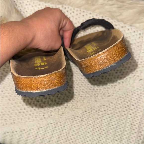 Birkenstock Black Leather Single Strap Sandals - Picture 4 of 5